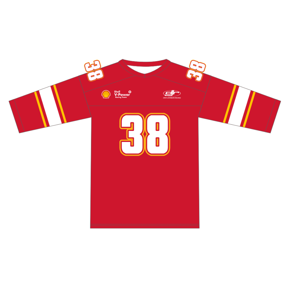 Shell V-Power Racing Team | Unisex Gridiron RED Jersey - Gray (#38)