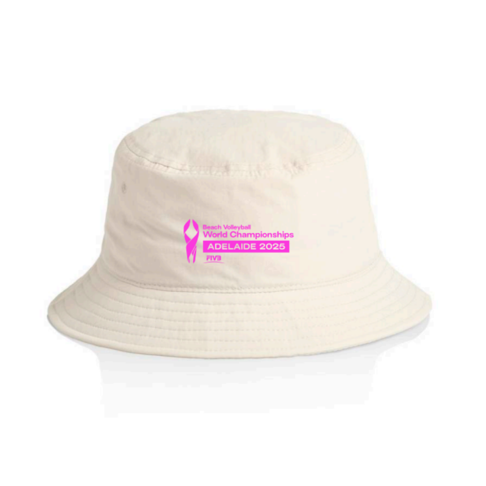 Volleyball Australia | BVWC | Nylon Bucket Hat - Ecru