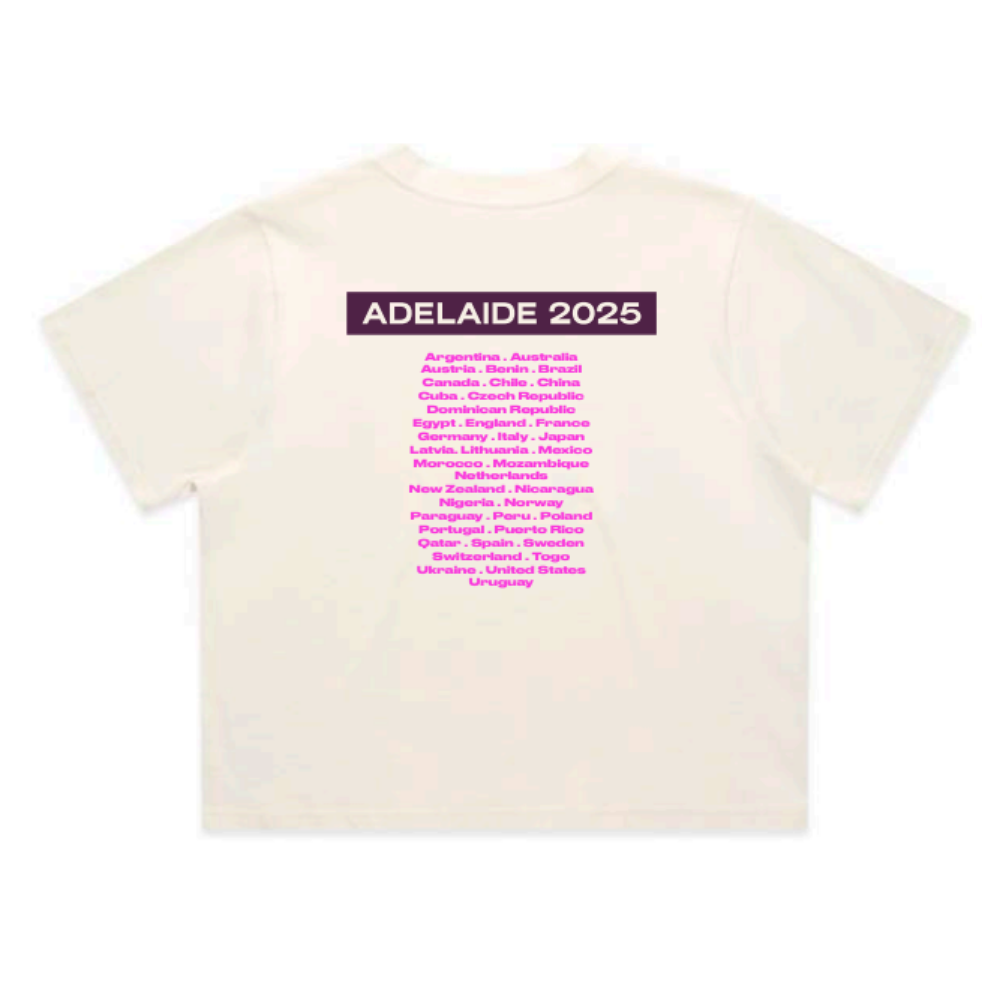 Volleyball Australia | BVWC | Womens Classic Crop Tee - Ecru - Country