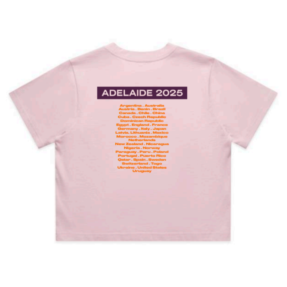 Volleyball Australia | BVWC | Women's Classic Crop Tee - Orchid - Country