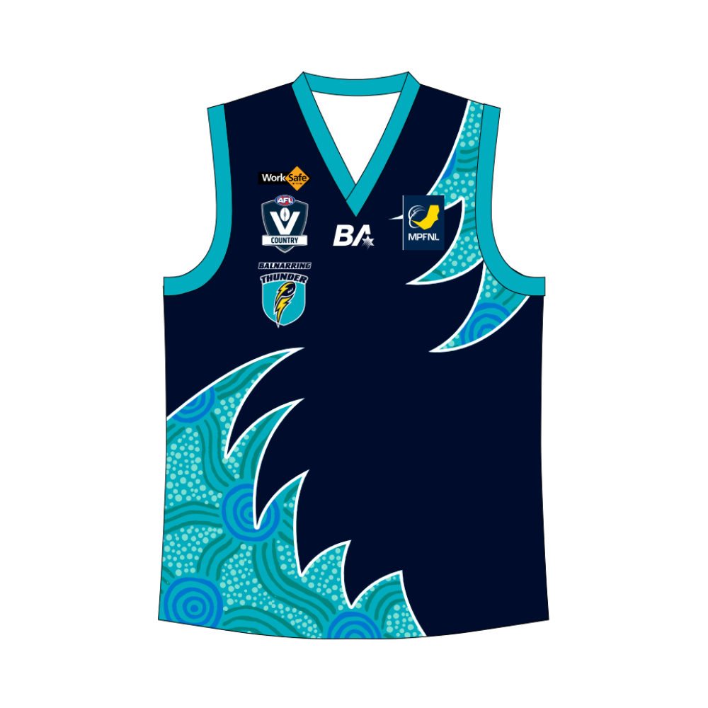MPJ Balnarring JFC | BA SS V-Neck Ladies Guernsey - INDIGENOUS