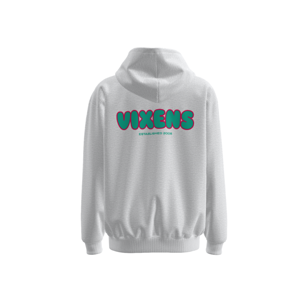 Melbourne Vixens | New Balance - MV Hoodie Puff Print Snow Marle