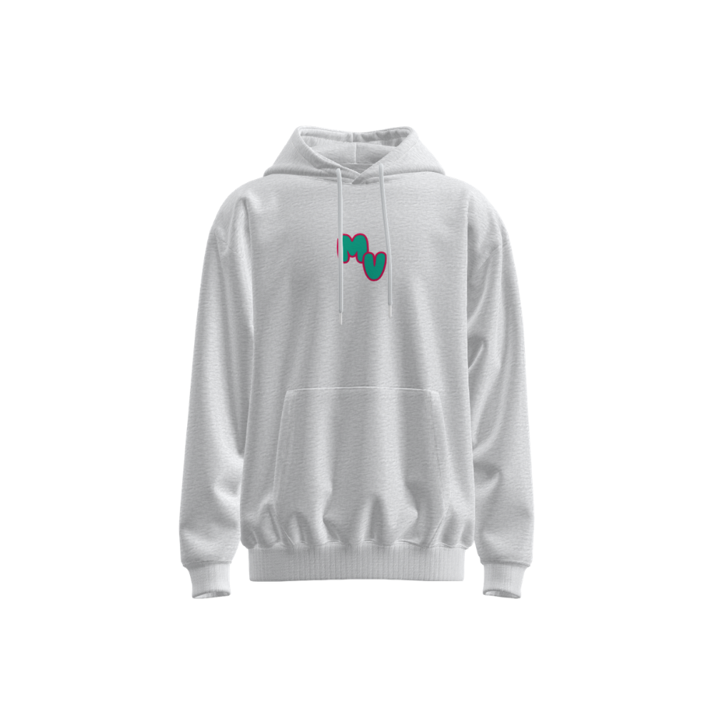 Melbourne Vixens | New Balance - MV Hoodie Puff Print Snow Marle