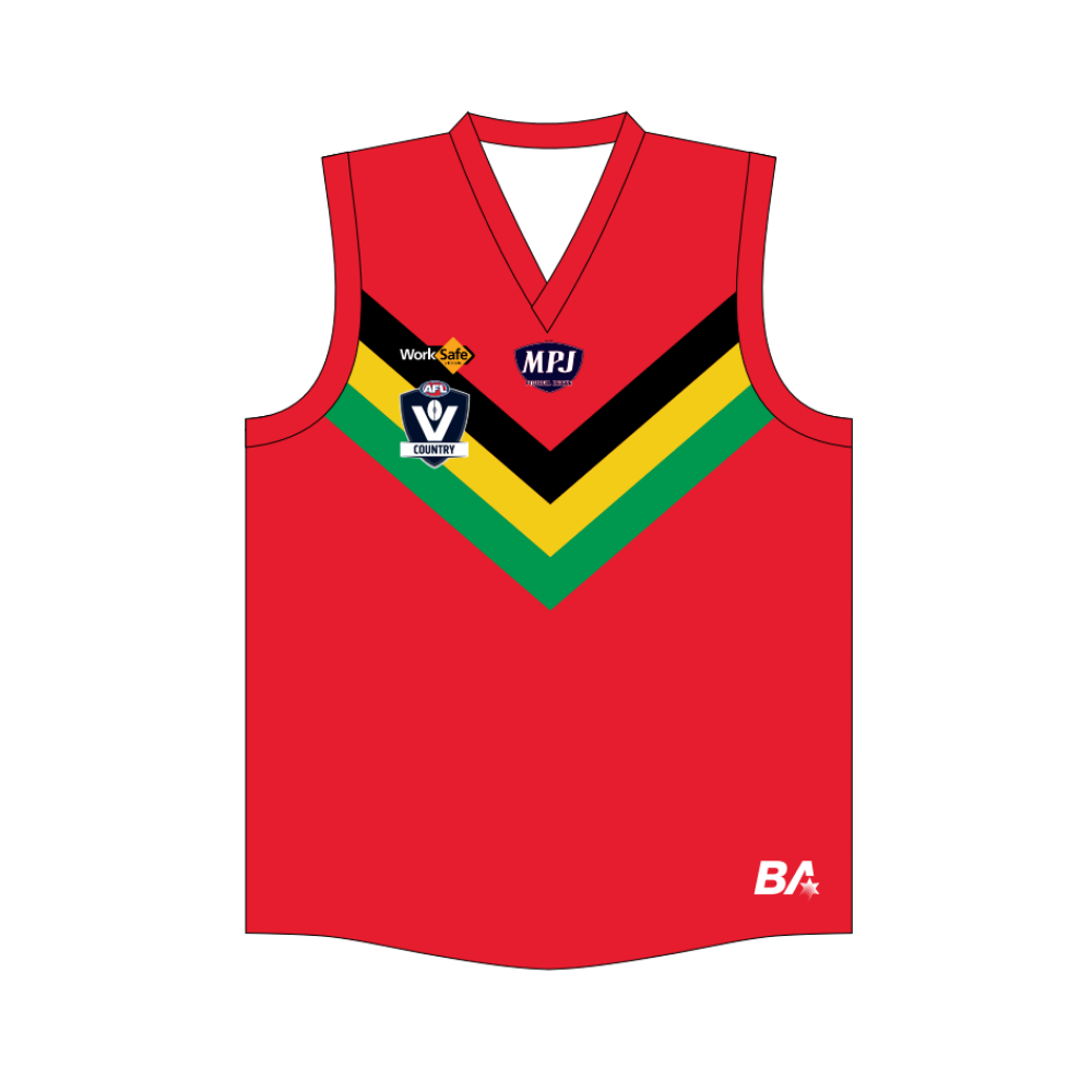 MPJ Red Hill JFC | BA SS Unisex Reversible Guernsey - Red/Black