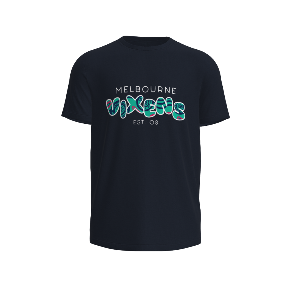 Melbourne Vixens | MV First Nations Cotton T-Shirt Navy
