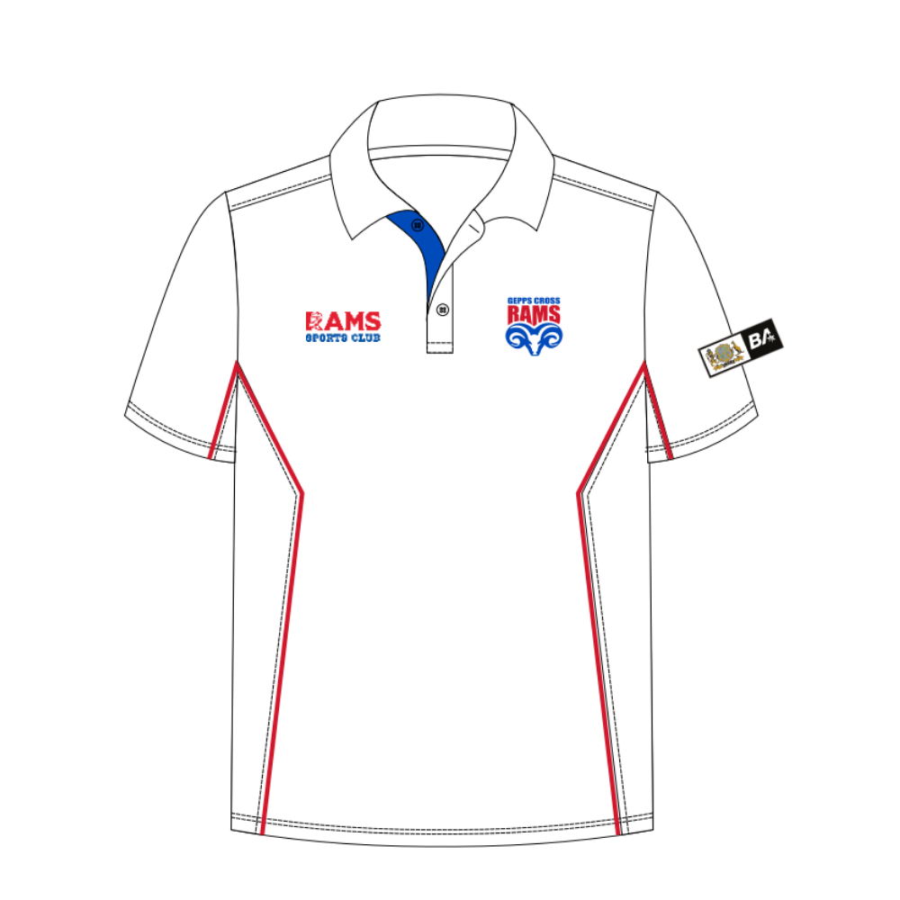 Gepps Cross CC | Unisex SS Playing Polo - White - NEW