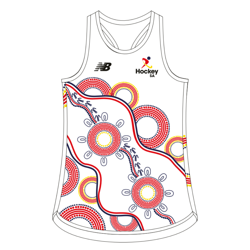 Hockey SA | Ladies Racer Back Singlet - Indigenous