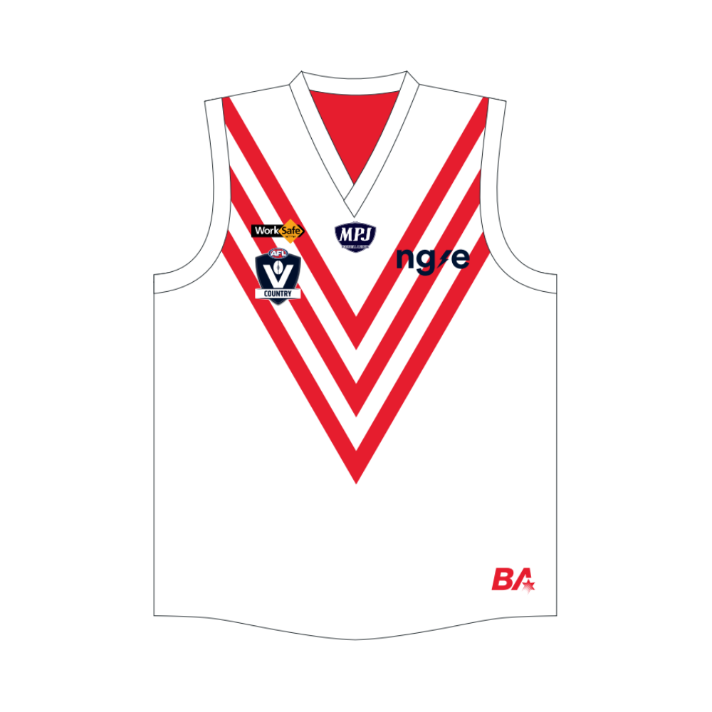 MPJ Red Hill JFC | BA SS Unisex Reversible Guernsey - Red/White