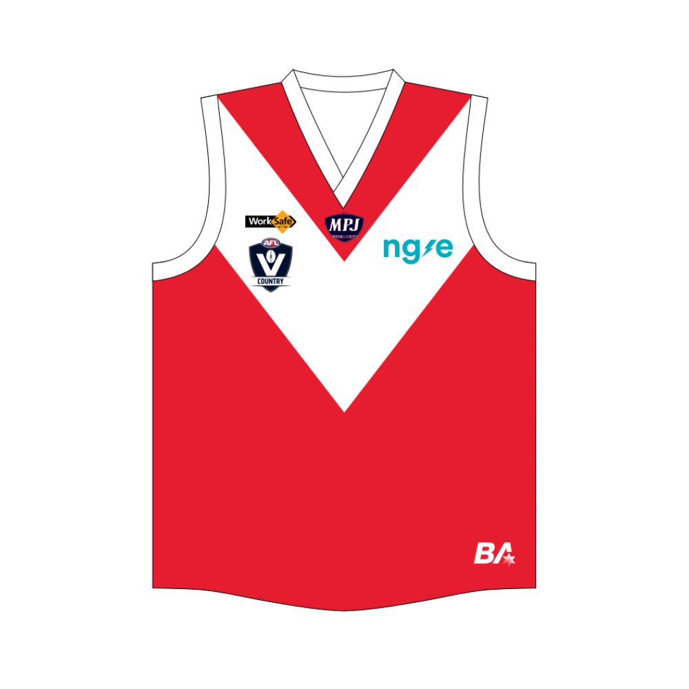 MPJ Red Hill JFC | BA SS Unisex Reversible Guernsey - Red/White