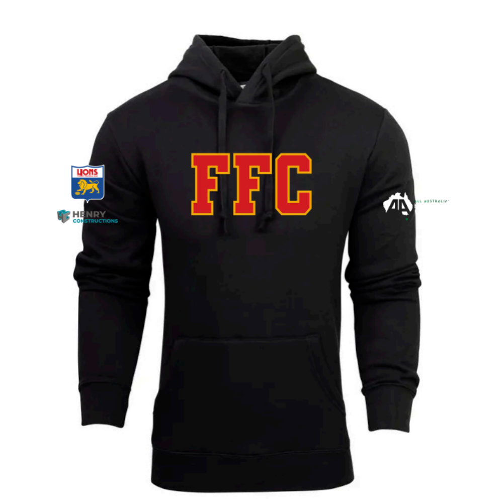 Fitzroy Lions FC | Fleecy Hoodie - Black