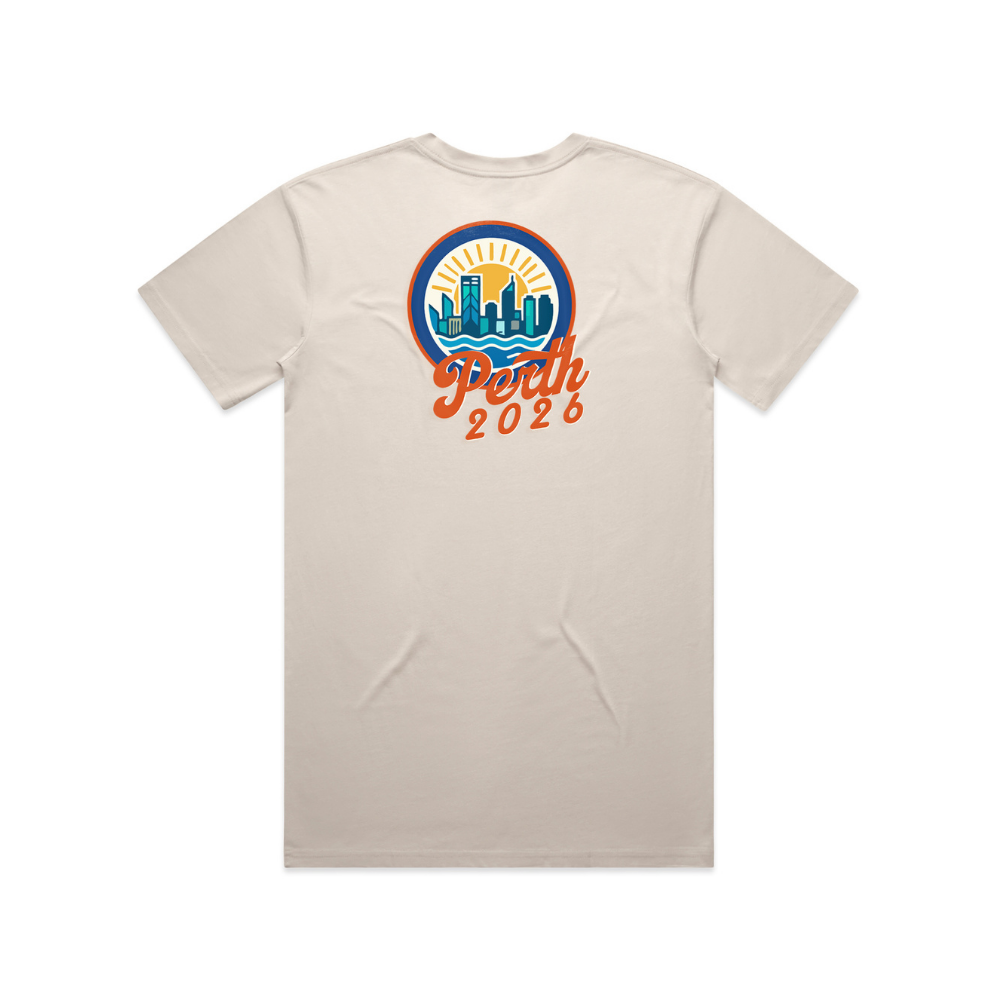 UniSport | Perth 2026 Sunset Unisex Tee – Bone