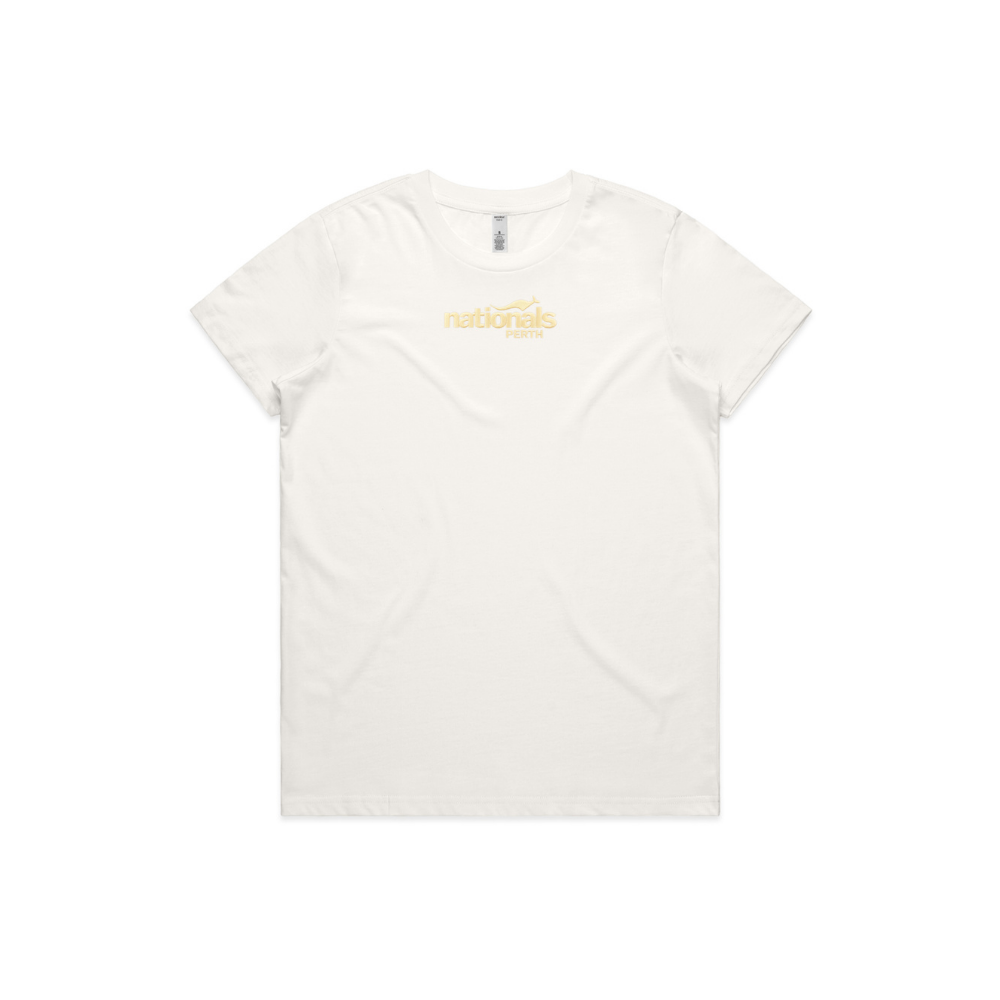 UniSport | Perth 2026 Sunset Women’s Tee – Natural