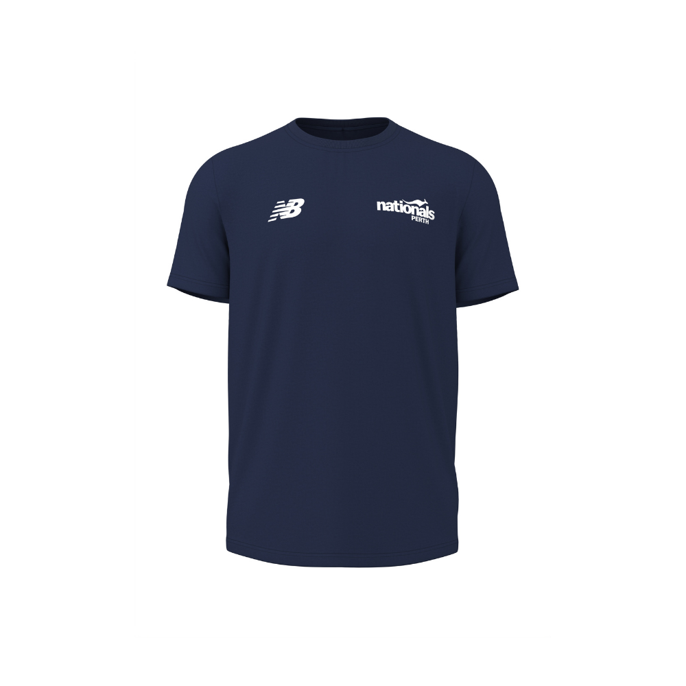 UniSport | Perth 2026 x New Balance Sunset Unisex Tee – Navy