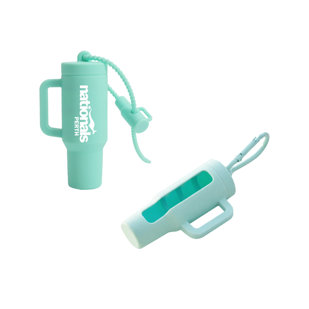 UniSport | Perth 2026 Clip-On Lip Balm Holder – Aqua