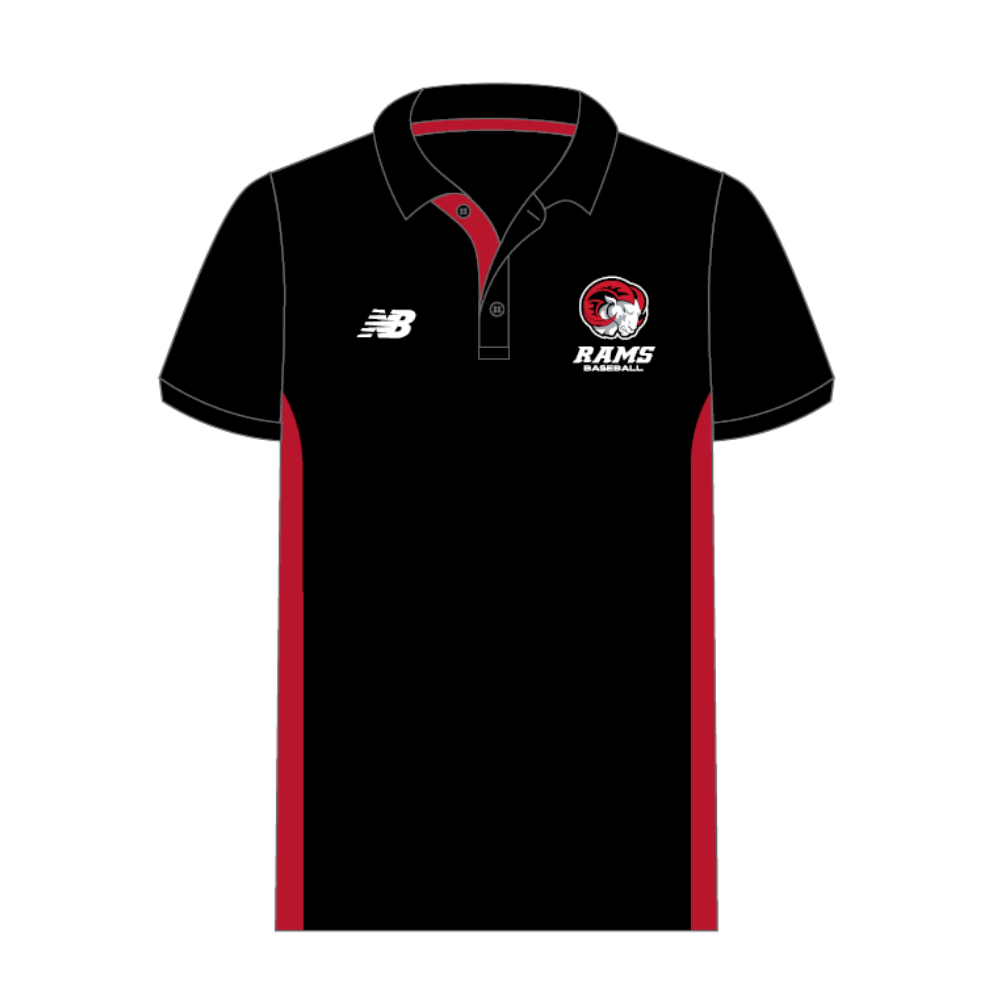 Rockingham Rams BC | PRE-ORDER | NB Unisex Elite Polo - BLACK