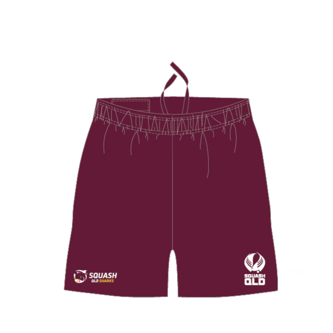 Squash Queenland | PRE-ORDER | Sharks Shorts - Female