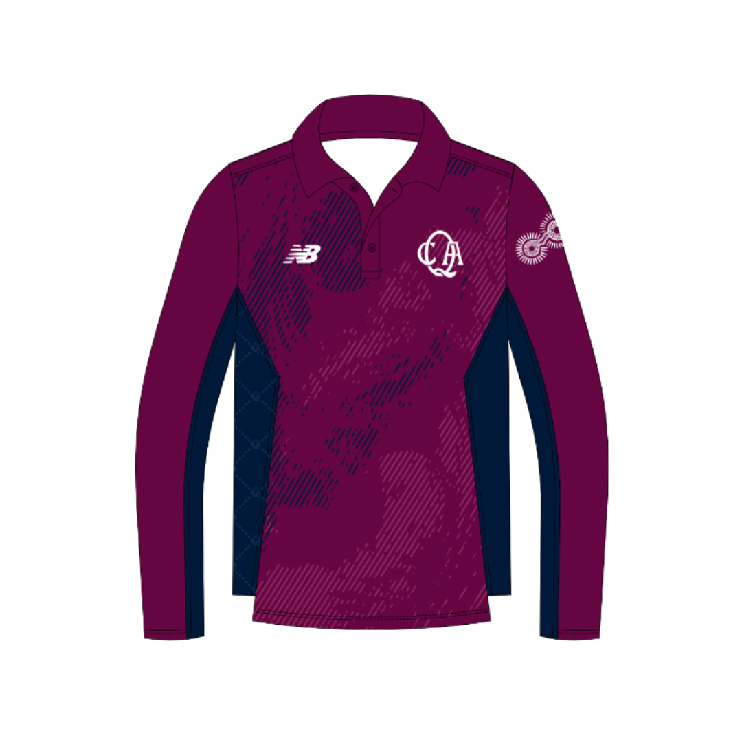 Cricket QLD - Staff | PRE-ORDER | LS Maroon Training Polo - Womens