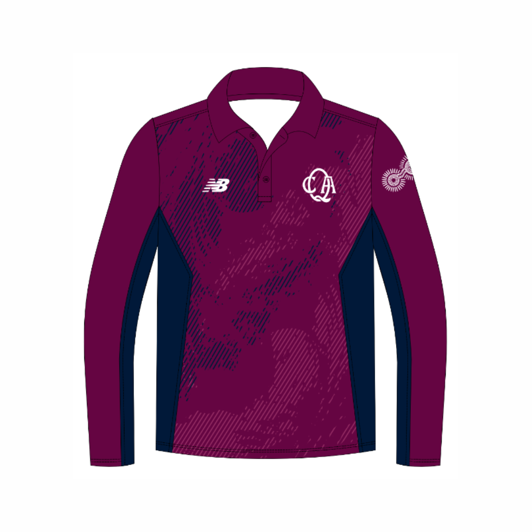 Cricket QLD - Staff | PRE-ORDER | LS Maroon Training Polo - Mens