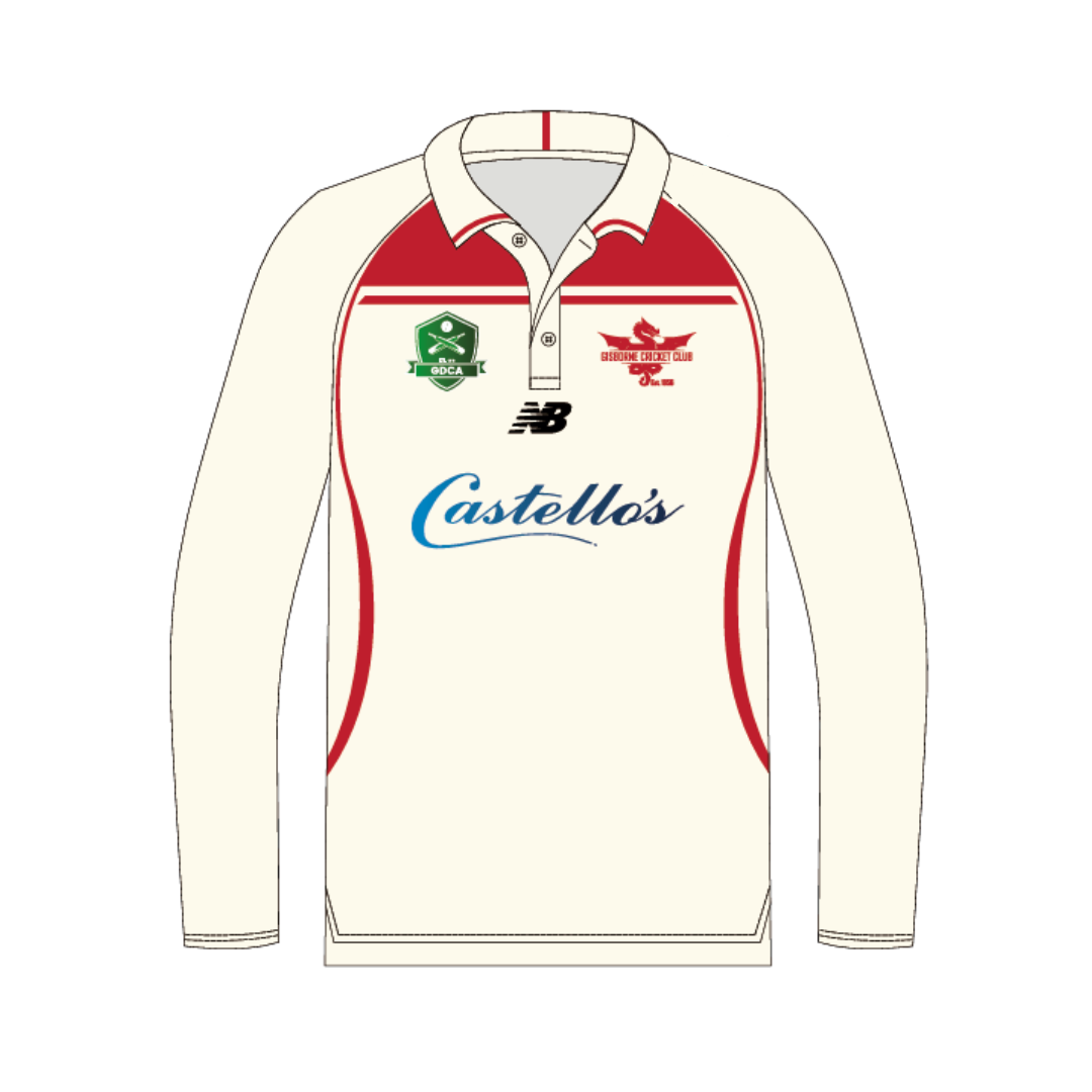 Gisborne CC | PRE-ORDER | Senior Unisex LS Two Day Playing Polo