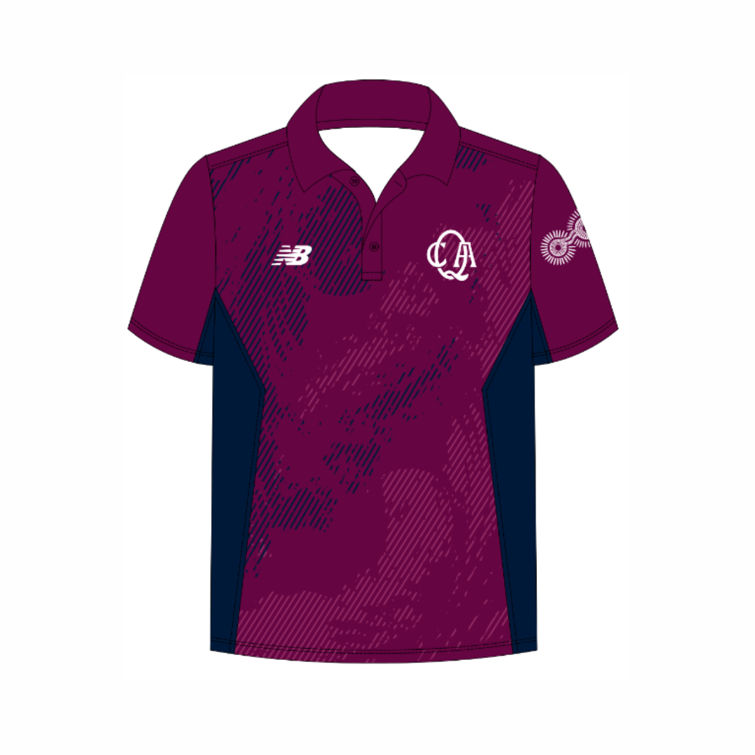 Cricket QLD - Staff | PRE-ORDER | SS Maroon Training Polo - Mens