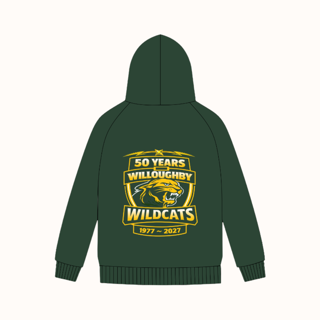 Willoughby Wildcats FC - Masters | PRE-ORDER | Raglan Hoodie