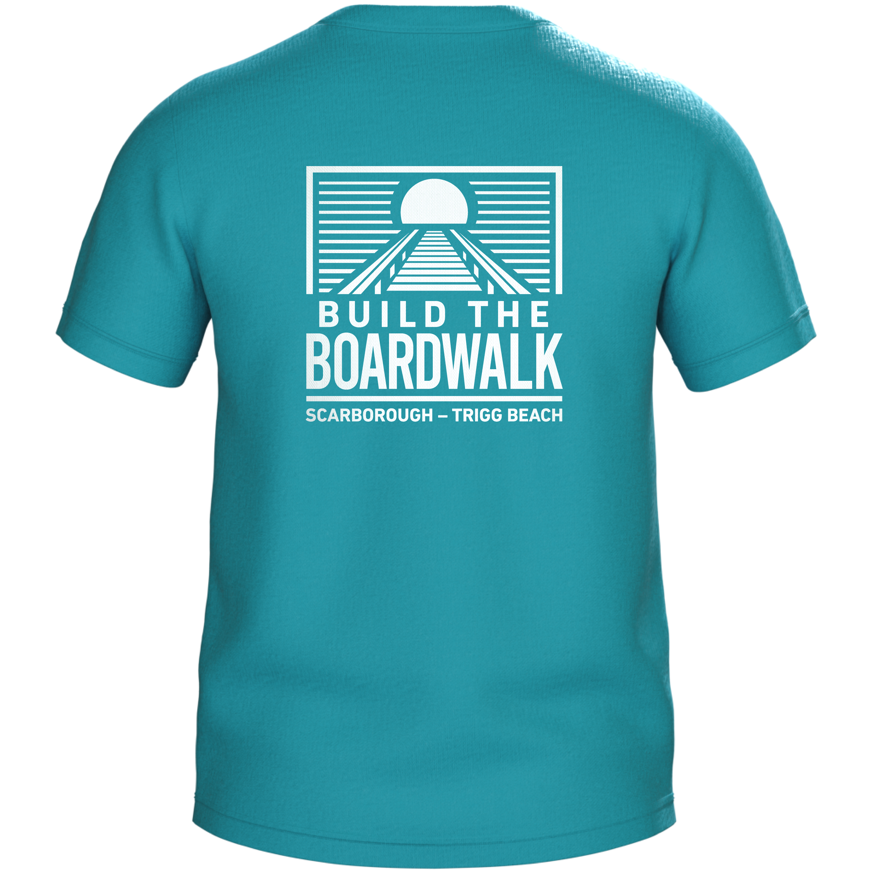 Build the Boardwalk | PRE-ORDER | Classic Tee with Dual BTB Print - White & Charlotte