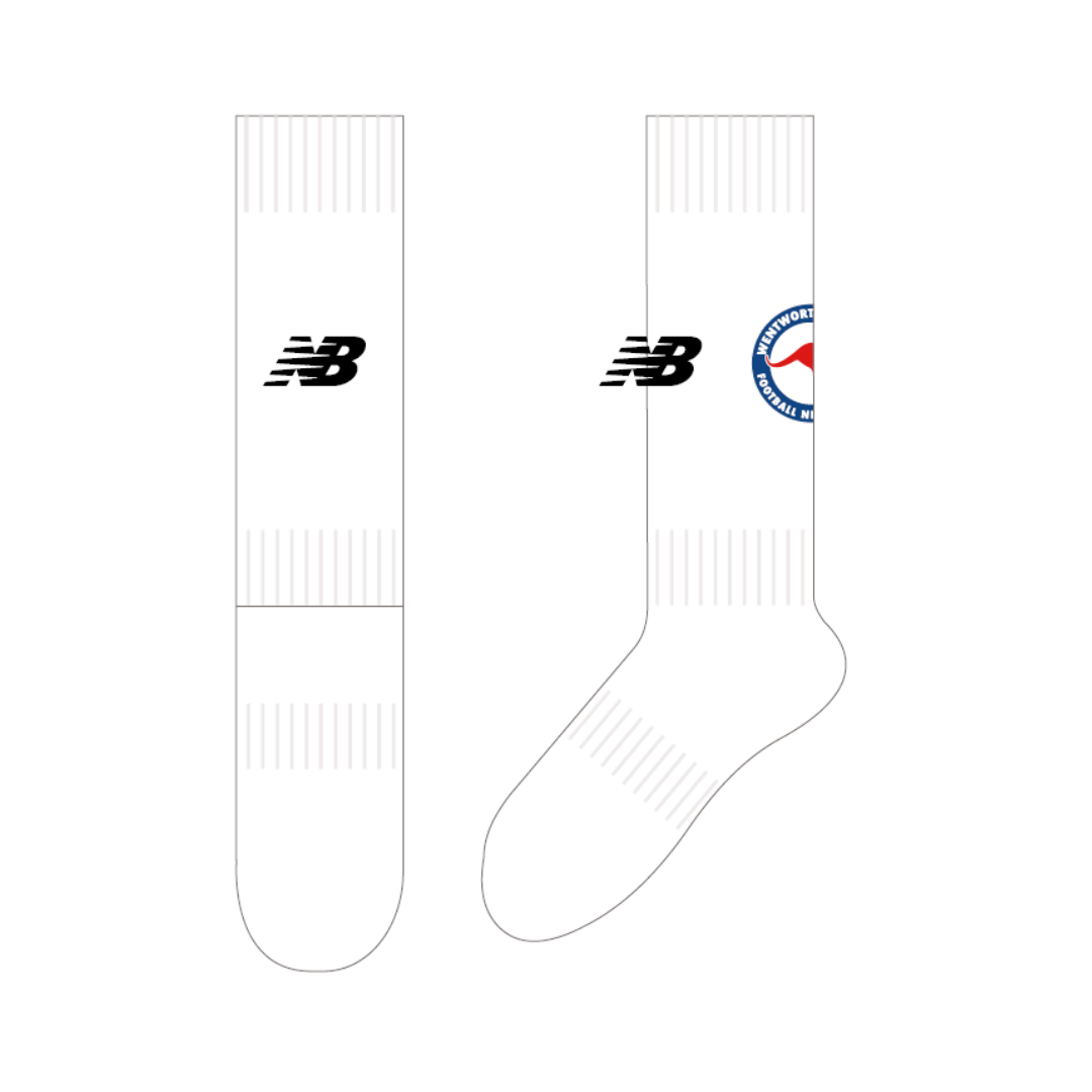 Wentworth District FNC | PRE-ORDER | Crew Socks White