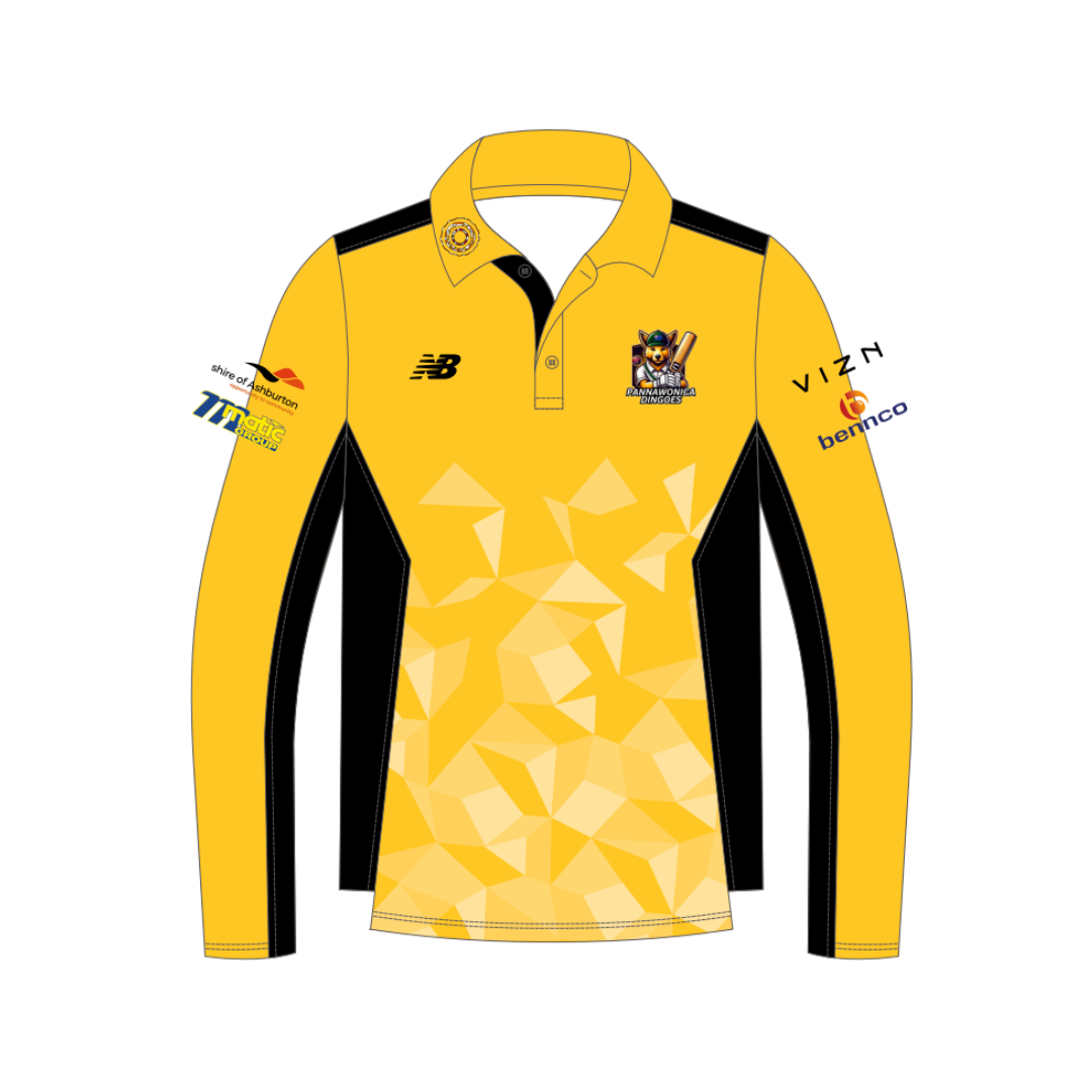 Pannawonica Dingoes CC | PRE-ORDER | Elite On Field Polo Shirt - Long Sleeve