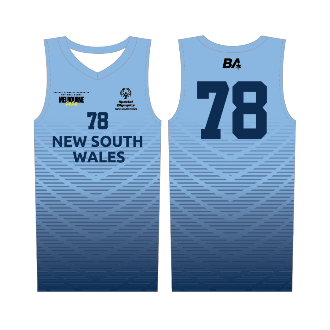 Special Olympics NSW - Basketball | PRE-ORDER | Unisex REV Singlet - Competition