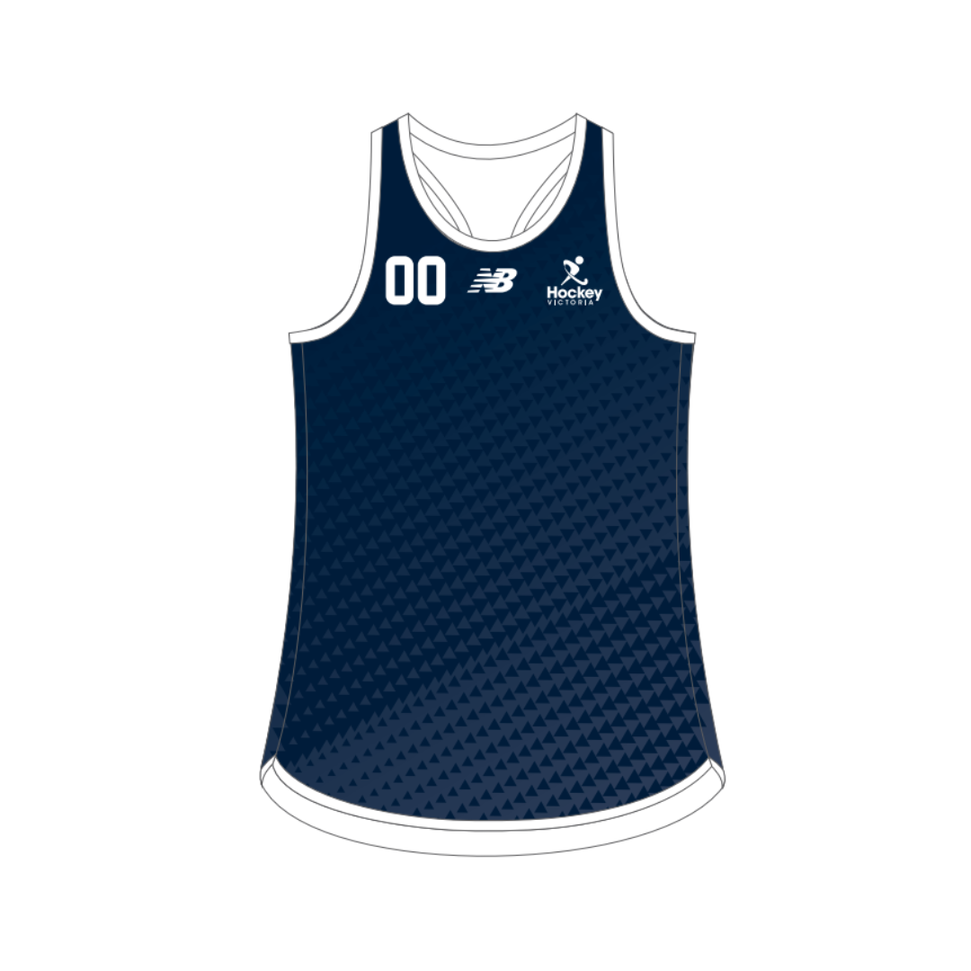 Hockey Victoria - U14s | PRE-ORDER | Ladies Playing Singlet - Navy