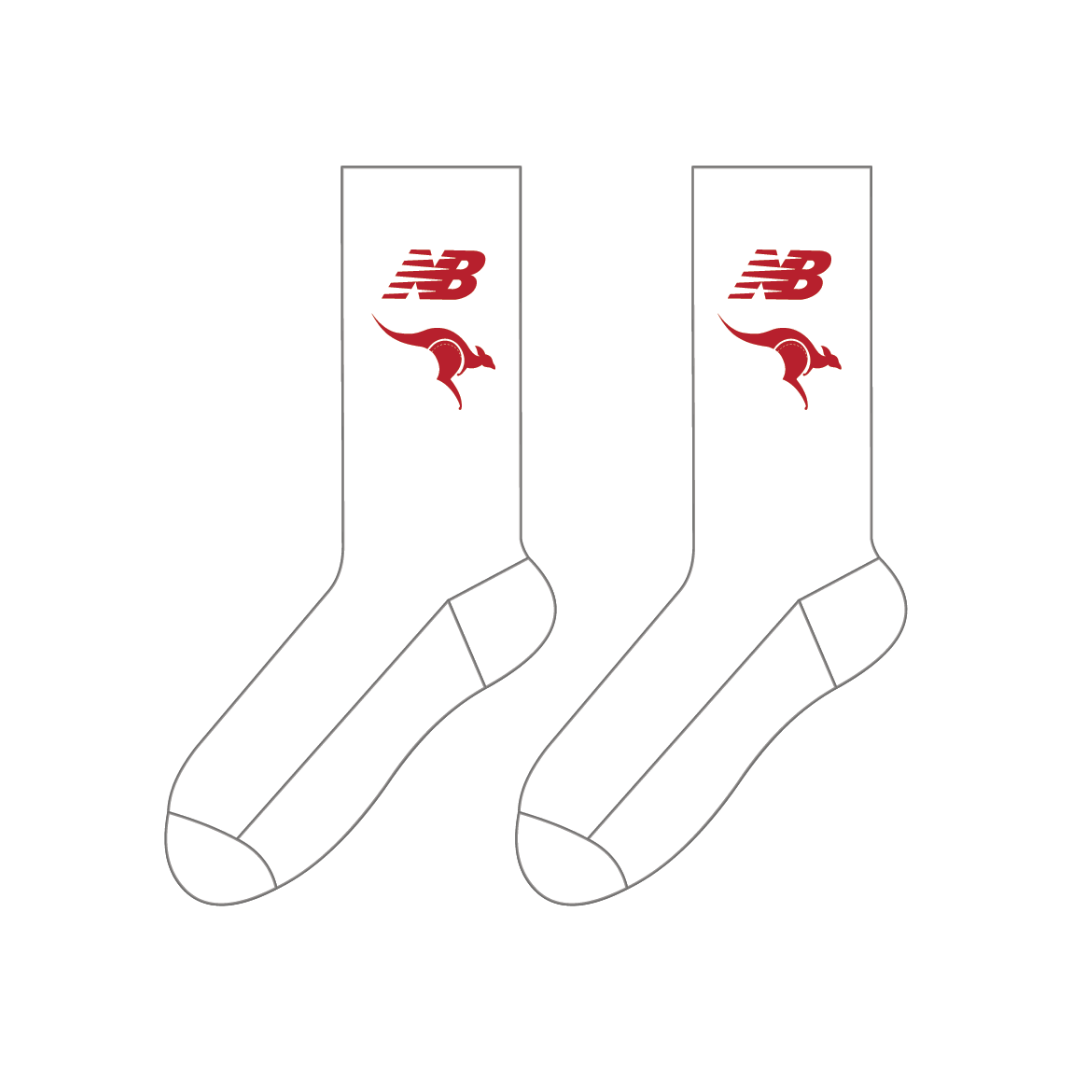 Wanneroo Districts CC - On Field | PRE-ORDER | Crew Socks - White