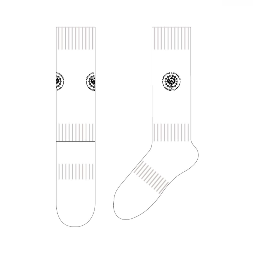 Adelaide University CC | PRE-ORDER | Crew Socks - White