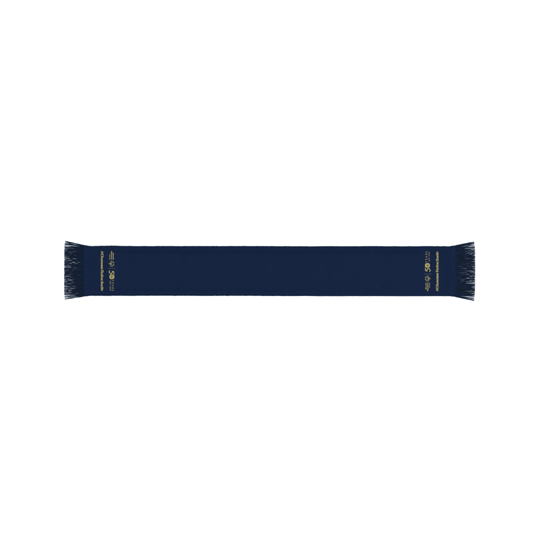 Special Olympics 50 Year Merch | PRE-ORDER | Navy Knit Scarf x 2 EMB Logos