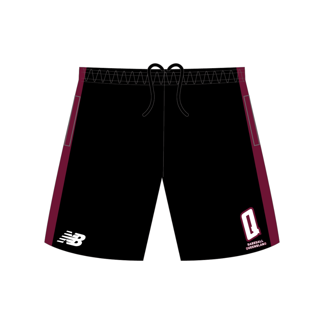 Baseball Queensland | PRE-ORDER | Unisex Elite Shorts - Black