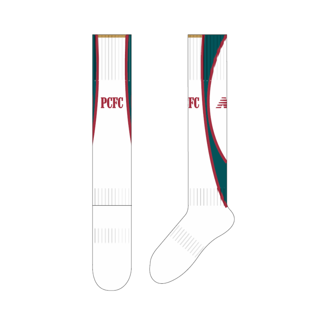 Playford City SC | PRE-ORDER | Home Full Socks - White