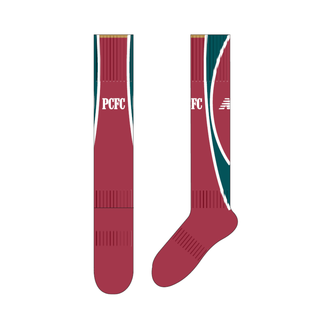 Playford City SC | PRE-ORDER | Away Full Socks - Maroon