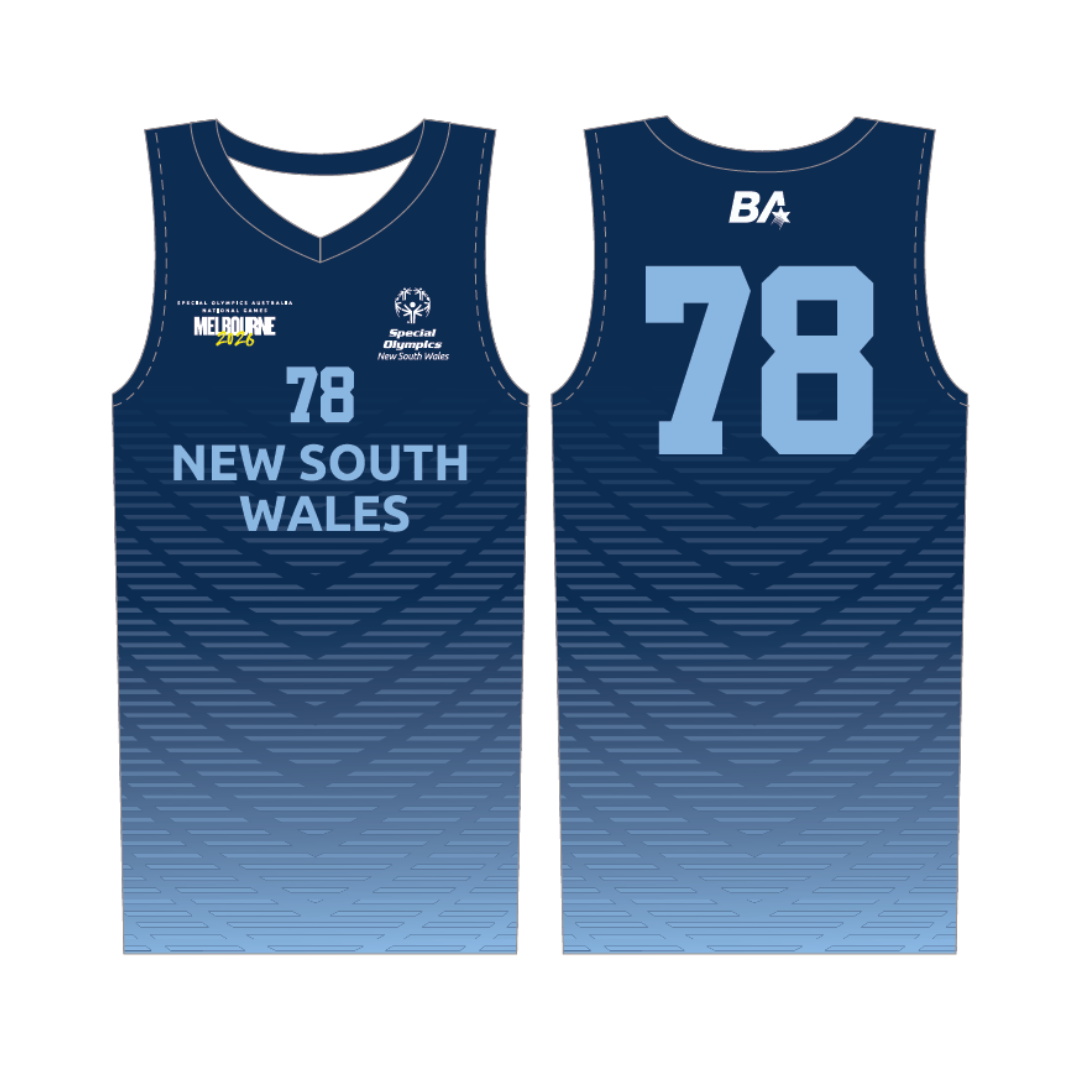 Special Olympics NSW - Basketball | PRE-ORDER | Unisex REV Singlet - Competition