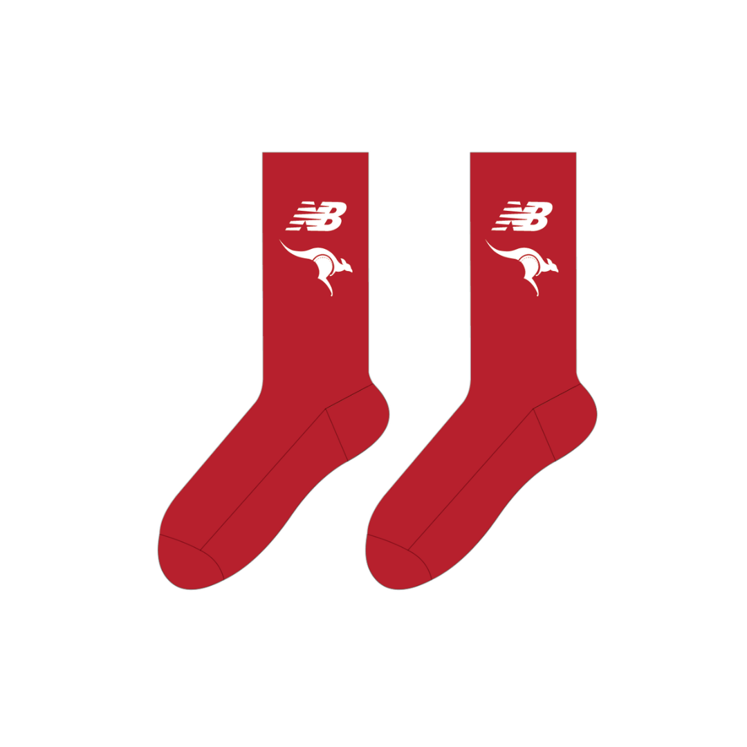 Wanneroo Districts CC - On Field | PRE-ORDER | Crew Socks - Red