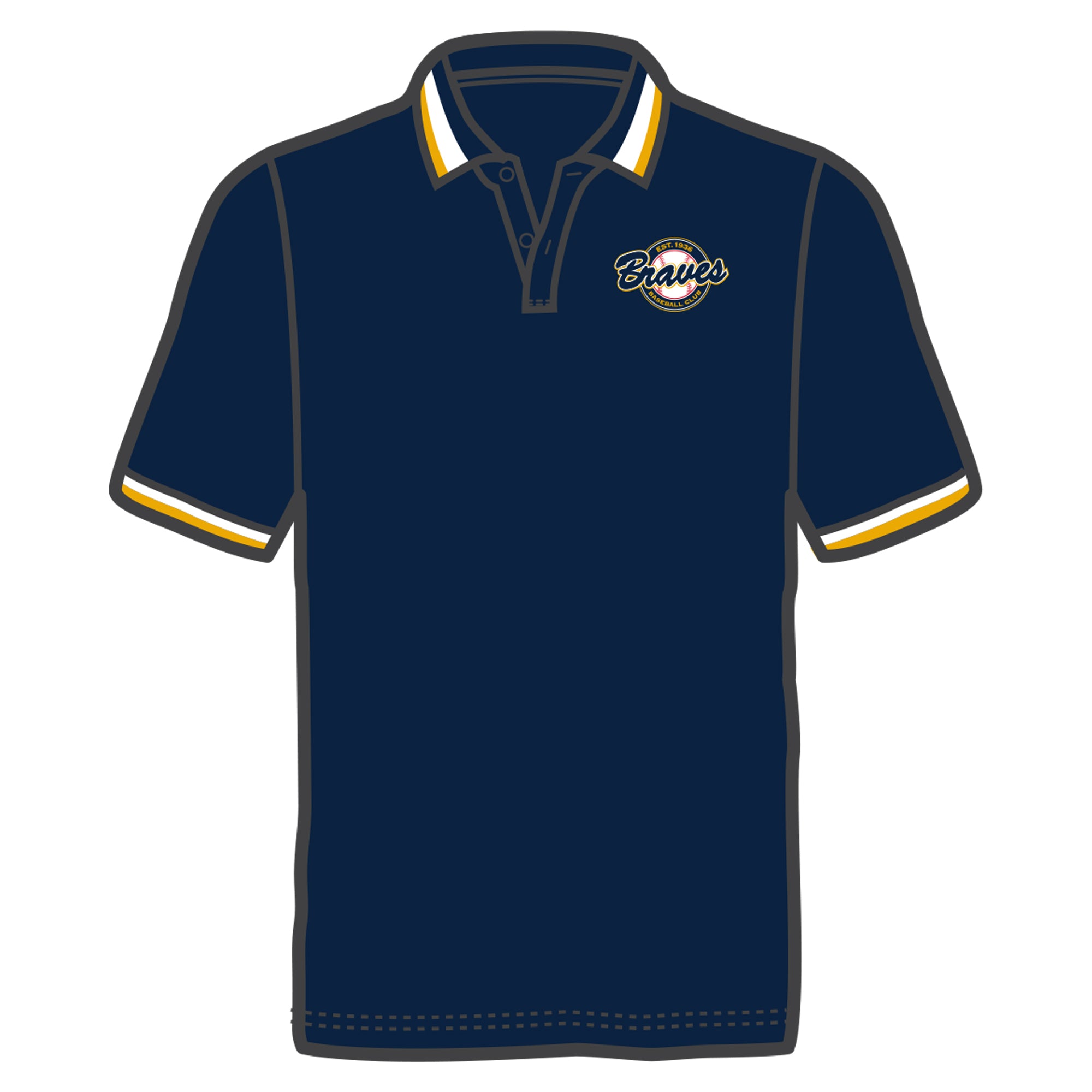 Braves Baseball Club | PRE-ORDER | Blue Polo Shirt