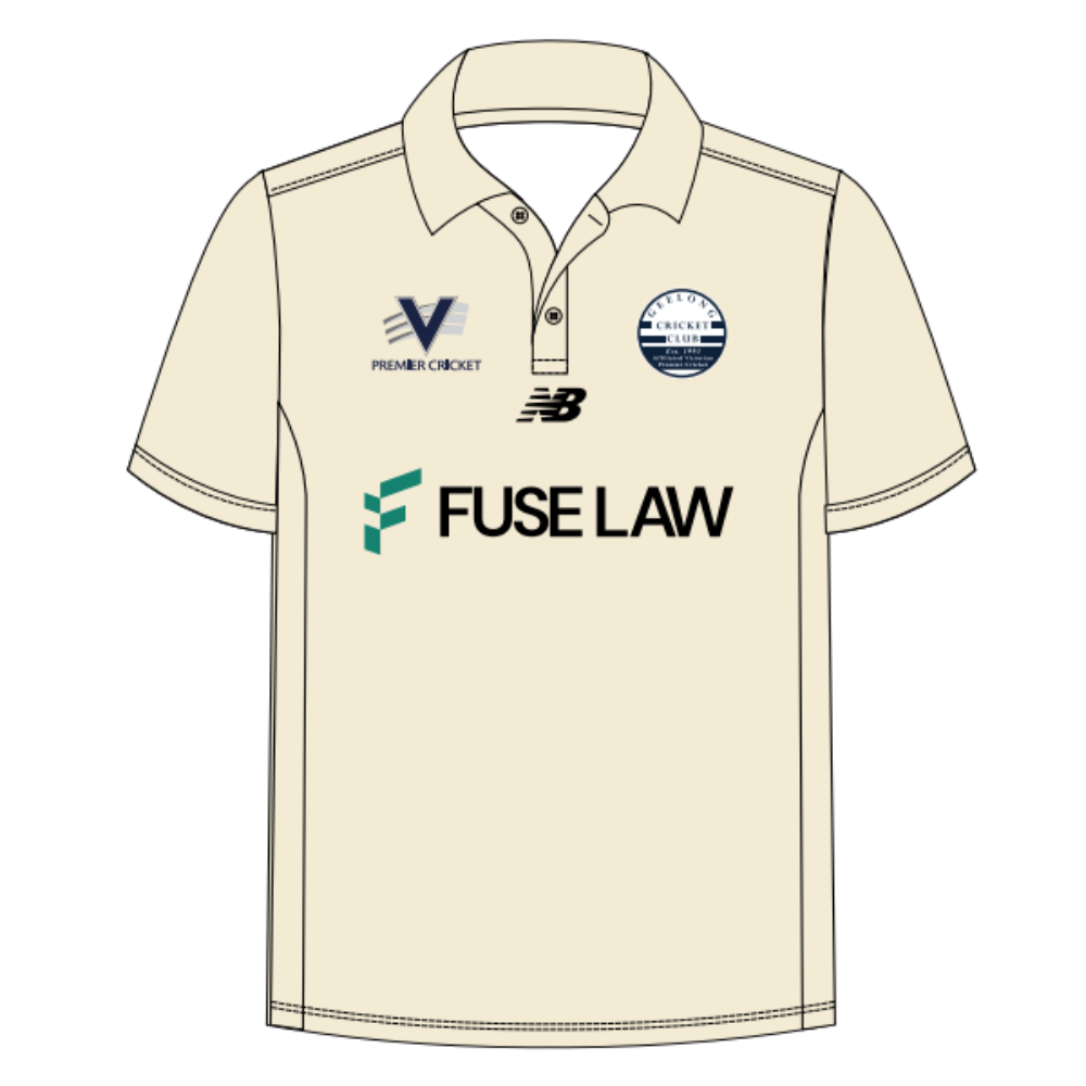 Geelong Cricket Club | PRE-ORDER | NB Unisex Polo - Two Day - Cream - Short Sleeve