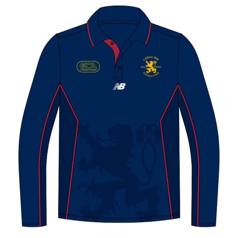 Clifton Hill CC | PRE-ORDER | NB Unisex Playing Polo - One Day - Blue - Long Sleeve
