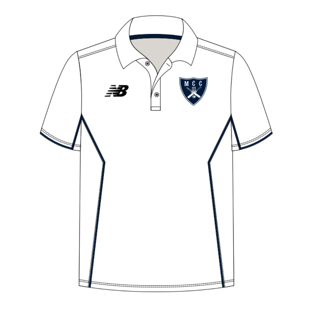 Mooroopna Cricket Club | PRE-ORDER | NB Unisex Polo - White SS