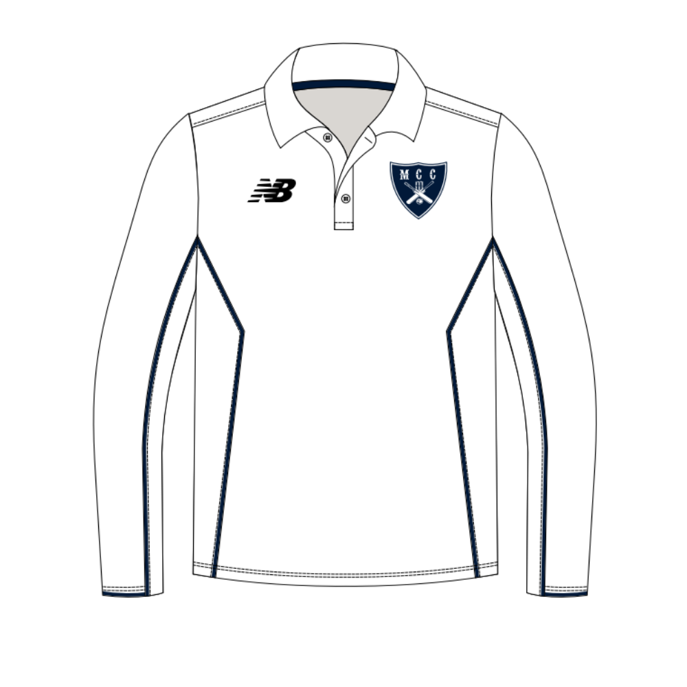 Mooroopna Cricket Club | PRE-ORDER | NB Unisex Polo - White LS