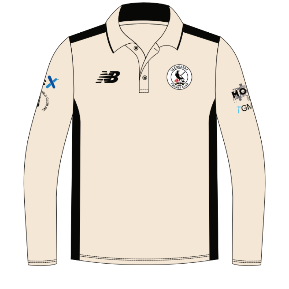 Glengarry Cricket Club | PRE-ORDER | NB Unisex Cream Polo - Two Day - Long Sleeve