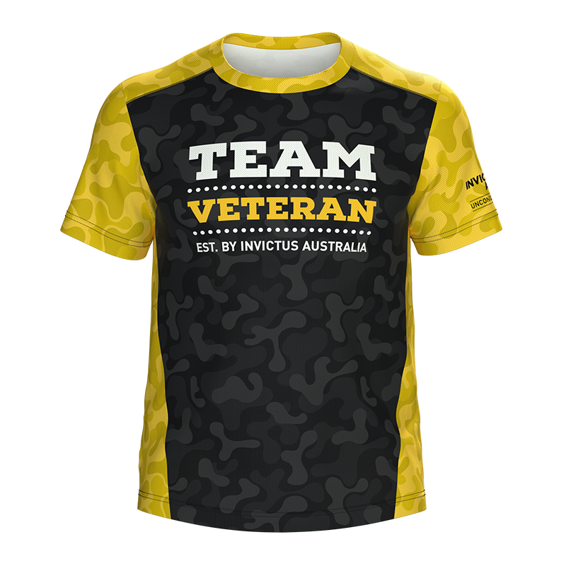 Invictus Australia Team Veteran Run Tee Black Belgravia Apparel