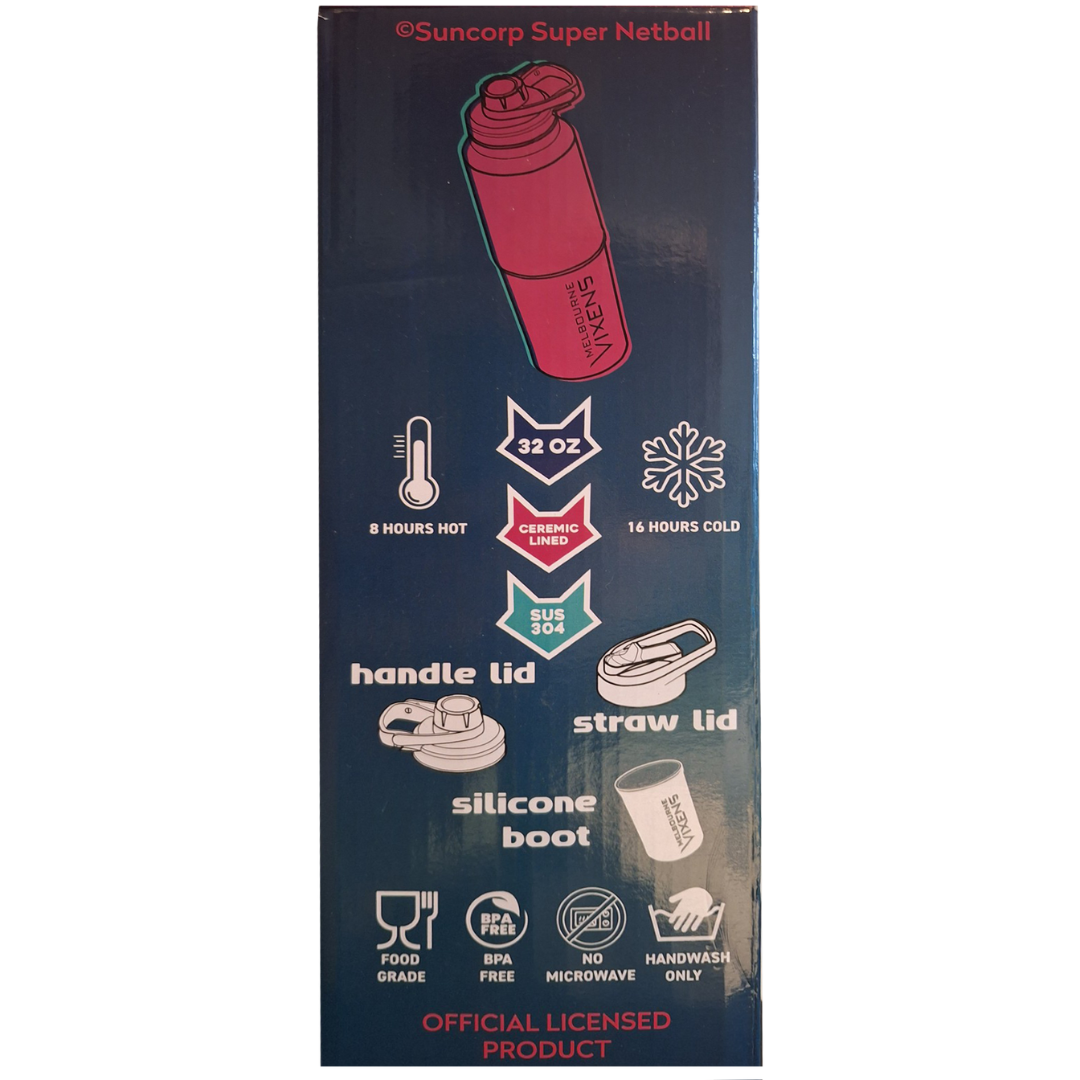 Melbourne Vixens | MV Ombre 32oz Metal Drink Tumbler 2025