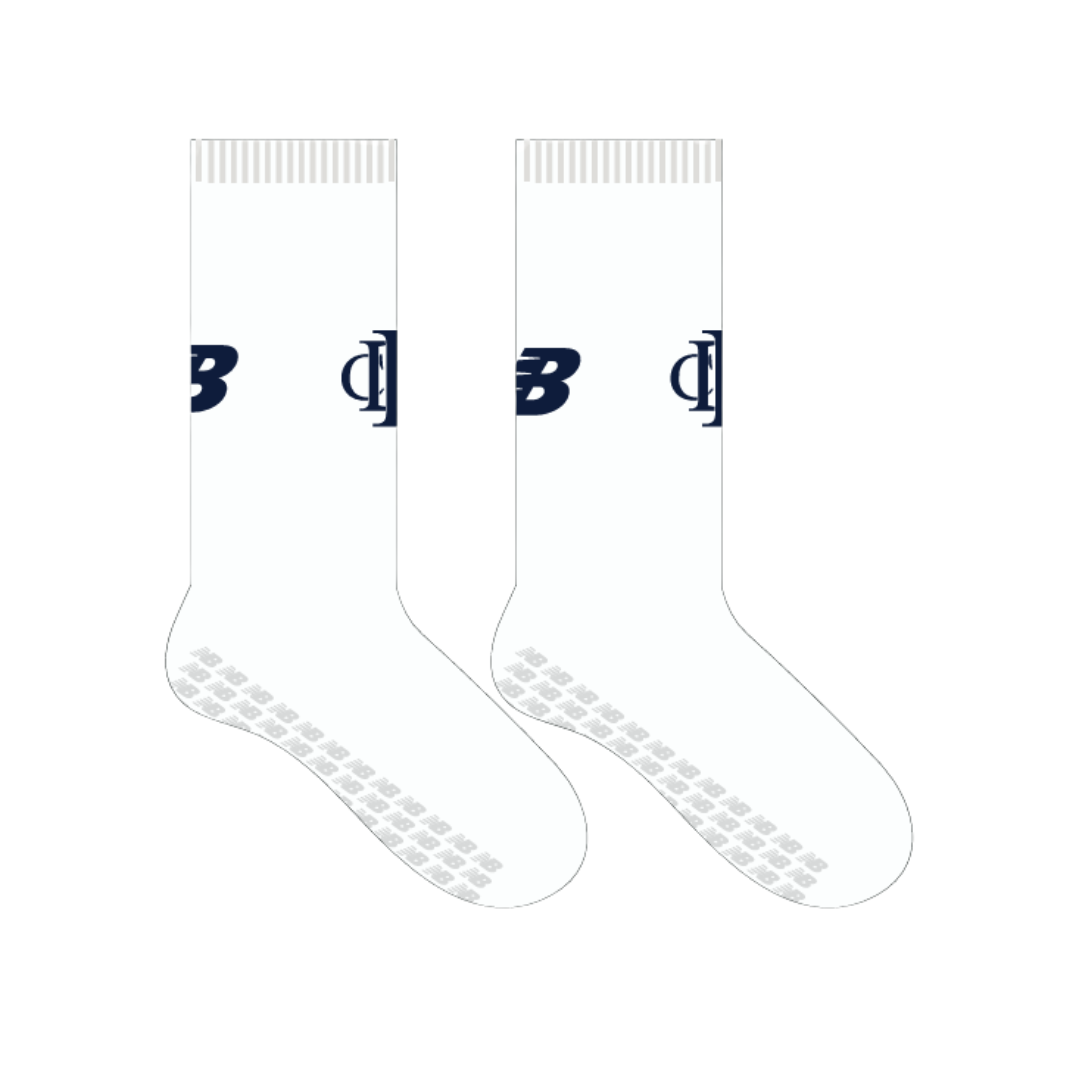 Fremantle Districts CC - Senior | PRE-ORDER | White Crew Socks - Gel grip