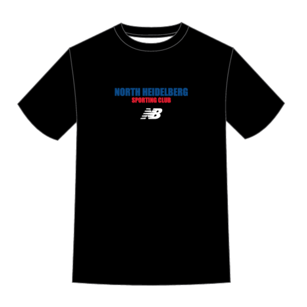 North Heidelberg Sports Club | PRE-ORDER | NB Unisex Relaxed Tee - Black SS