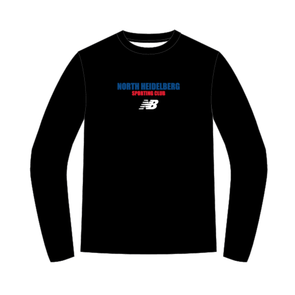 North Heidelberg Sports Club | PRE-ORDER | NB Unisex Relaxed Tee - Black LS