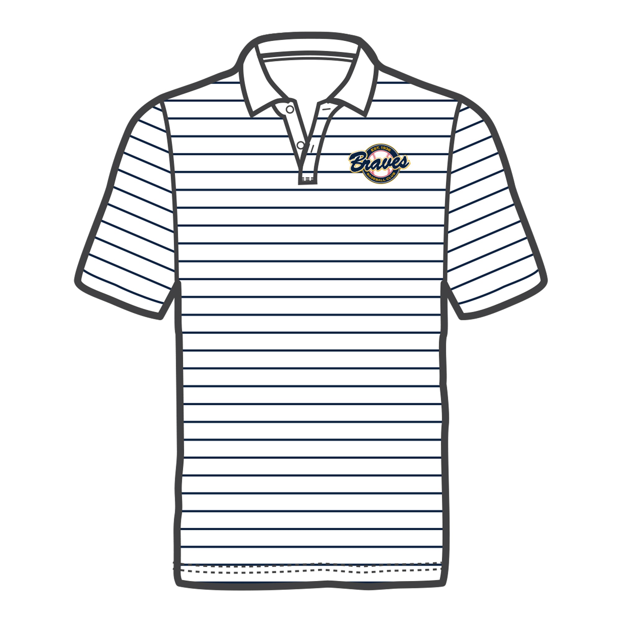 Braves Baseball Club | PRE-ORDER | White Polo Shirt